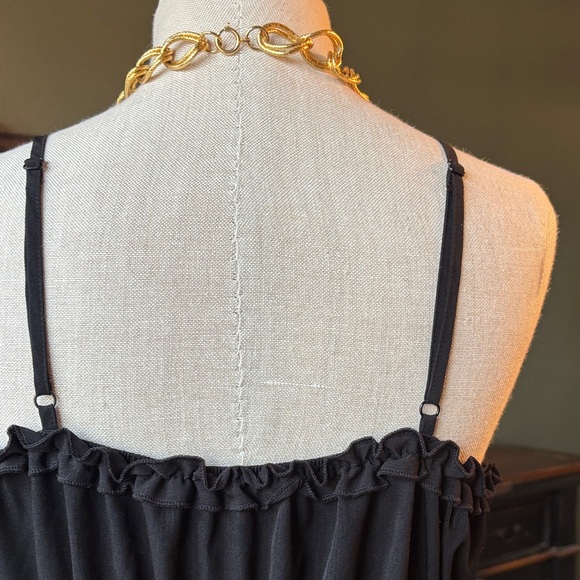 Black Ruffled spaghetti strap Dress - Picture 9 of 15